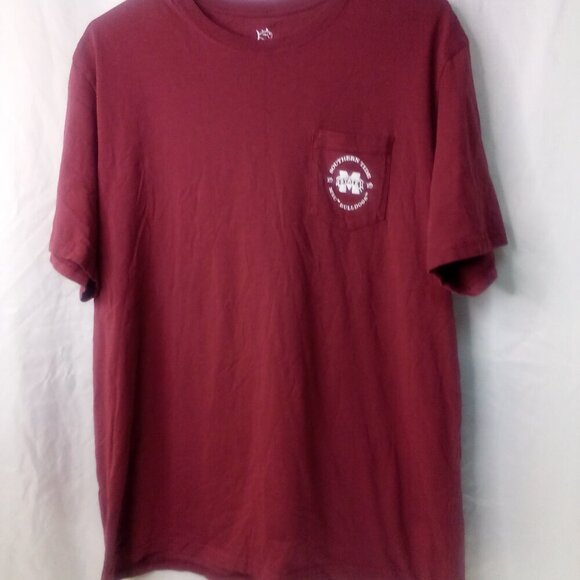 Southern Tide Mississippi State Shirt XL Go Dawgs Short Sleeve Pocket Red - Picture 3 of 14